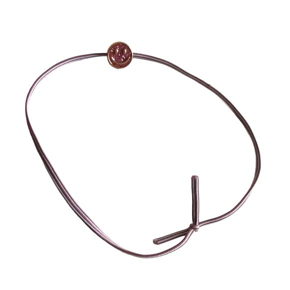 Smile Charm Bracelet Hair Accessory NWOT Sparkly Smiley Face Glitter Festival - Picture 1 of 4